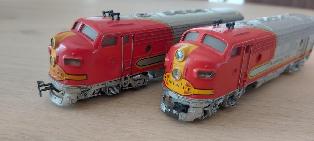 2 delige Märklin USA Santa Fe treinset artnr 3060+4060, Wisselstroom, Wagon, Ophalen of Verzenden, Zo goed als nieuw