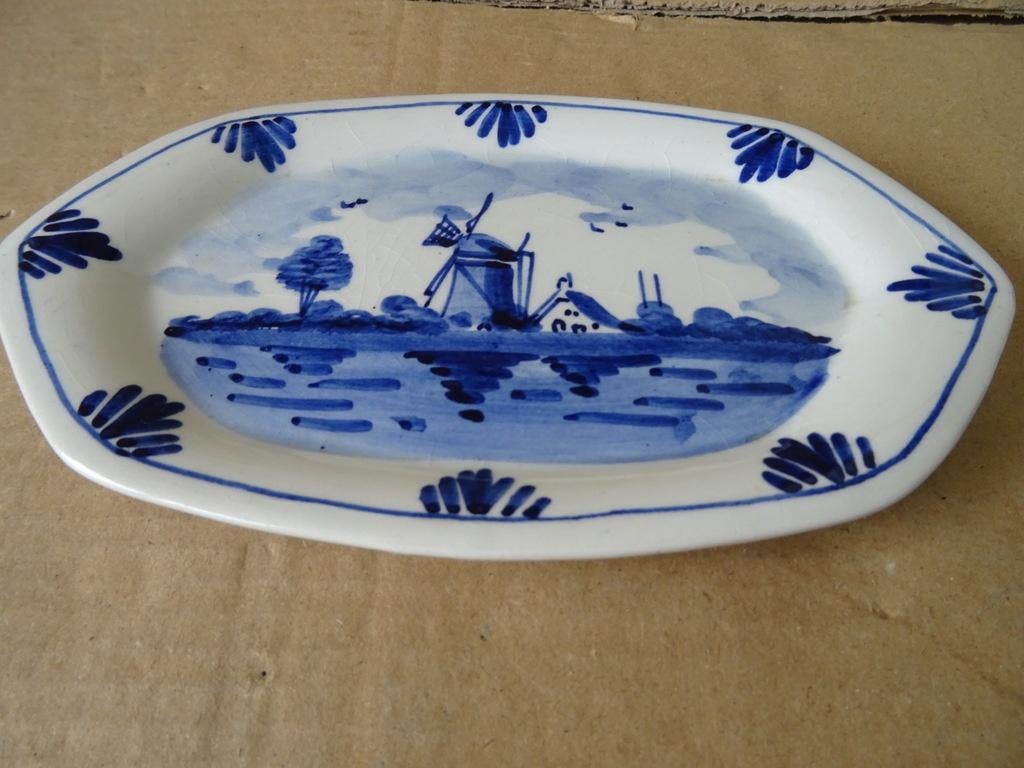 Delfts blauw schaaltje 17cm Delfts Holland Handpainted 1960, Ophalen of Verzenden