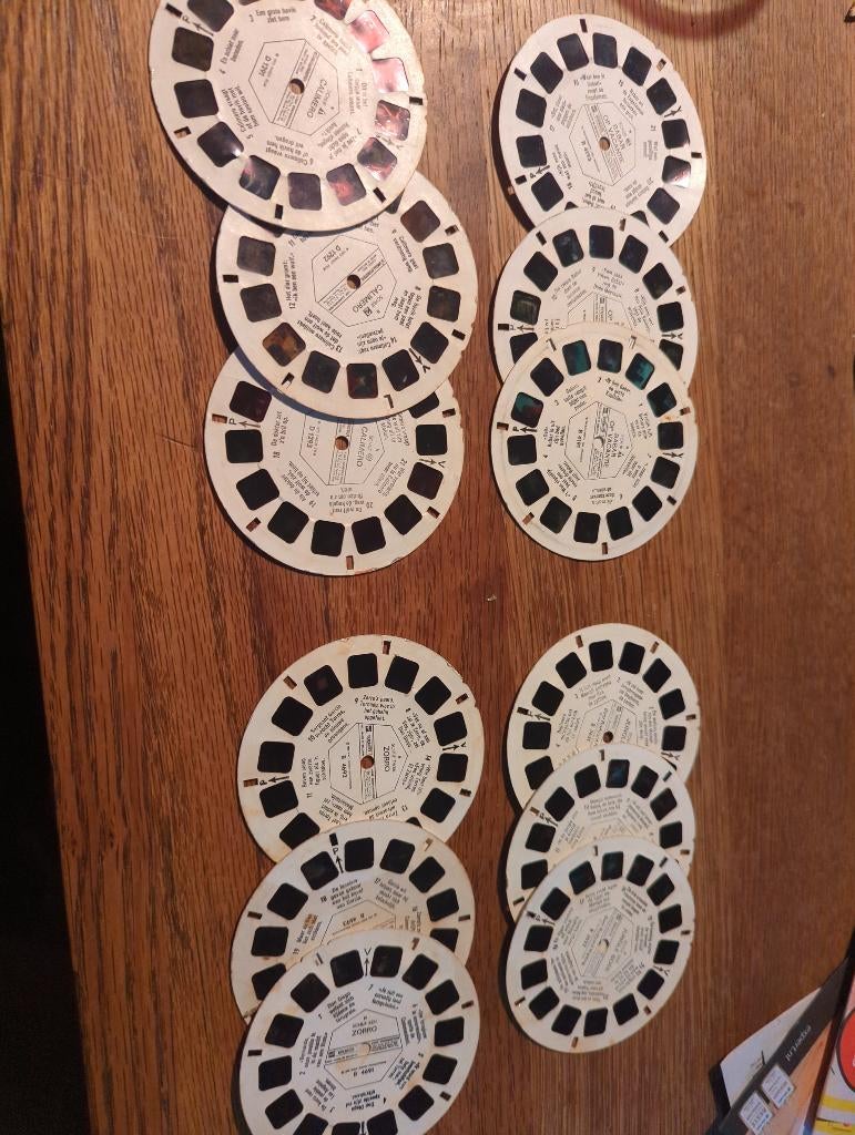 Viewmaster schijfjes babar calimero zorro jungle boek, Ophalen of Verzenden, Zo goed als nieuw