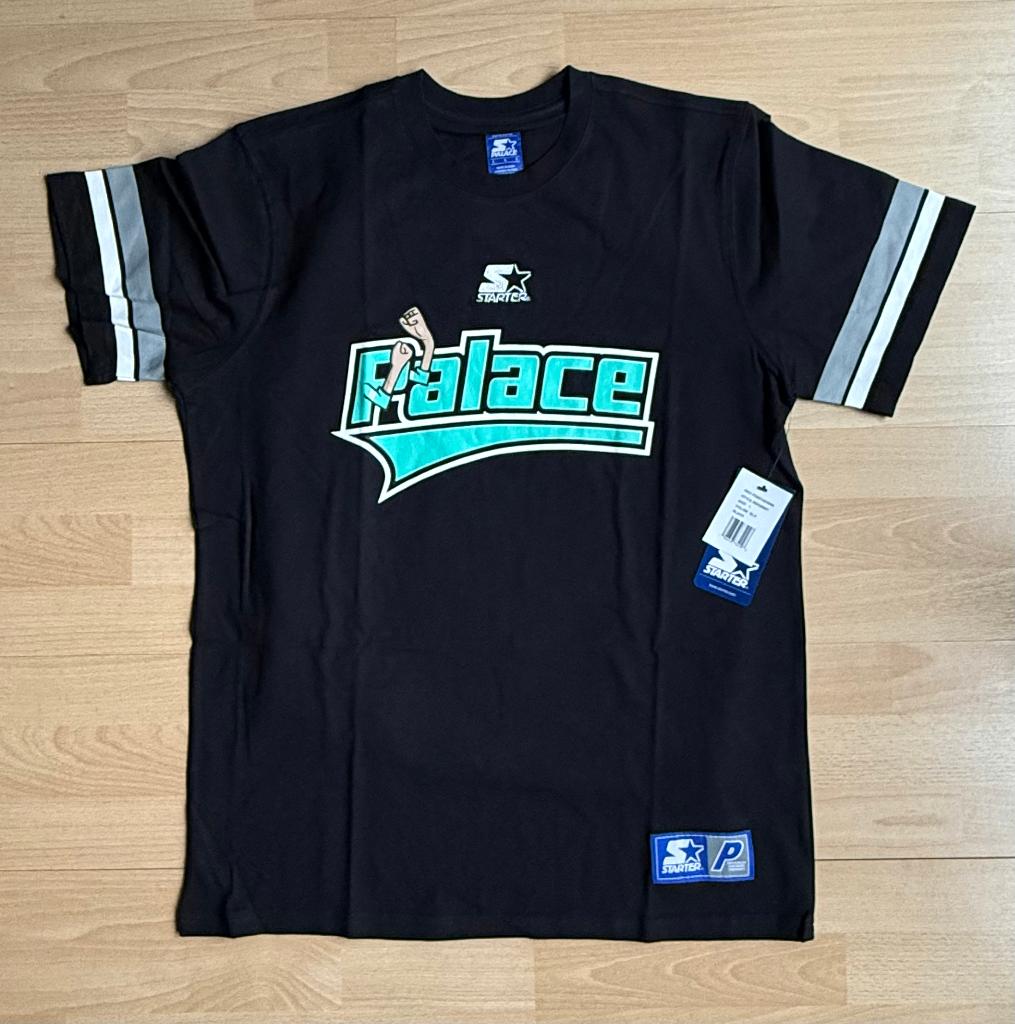 Palace x Starter t-shirt | L, Zwart, Nieuw, Ophalen of Verzenden, Maat 52/54 (L)