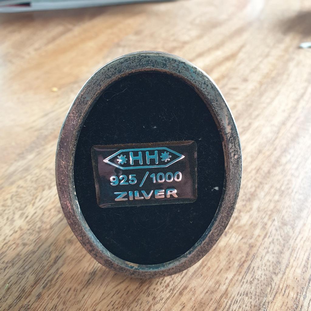 Fotolijstje met ongepoetste zilveren rand, Antiek en Kunst, Ophalen of Verzenden