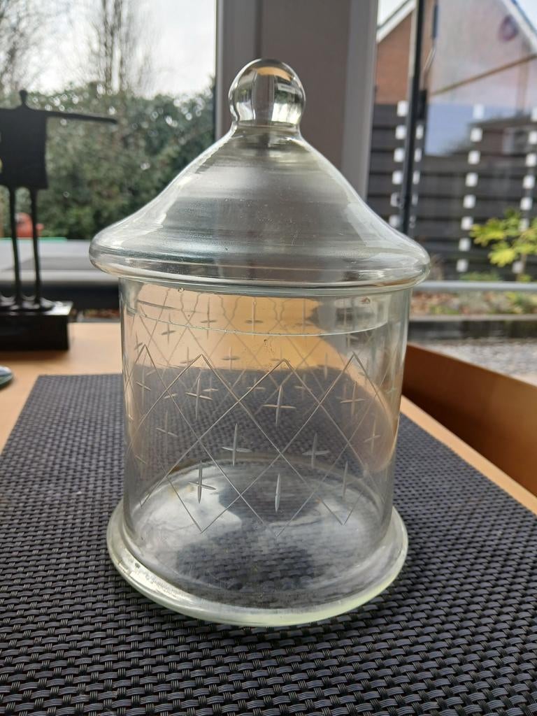 Glazen koekjespot, Antiek en Kunst, Ophalen of Verzenden