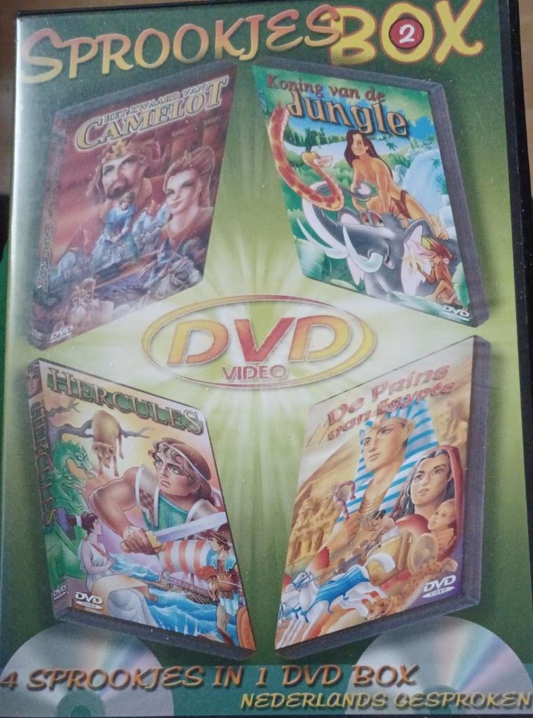 2 - Dvd's - 4 Sprookjes in 1 dvd box - No 2, Alle leeftijden, Ophalen of Verzenden, Zo goed als nieuw, Boxset