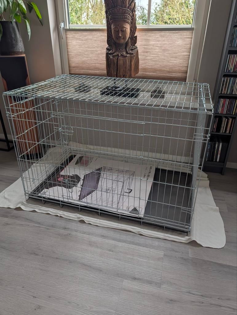 Nieuwe XXL Hondenbench (120x76x82 cm)  Opvouwbaar & 2 Deuren, Ophalen, Nieuw