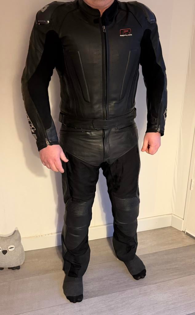 REV'IT motorpak leer met stof, jas maat 50, broek maat 48, Ophalen of Verzenden, Tweedehands, Heren, Combipak
