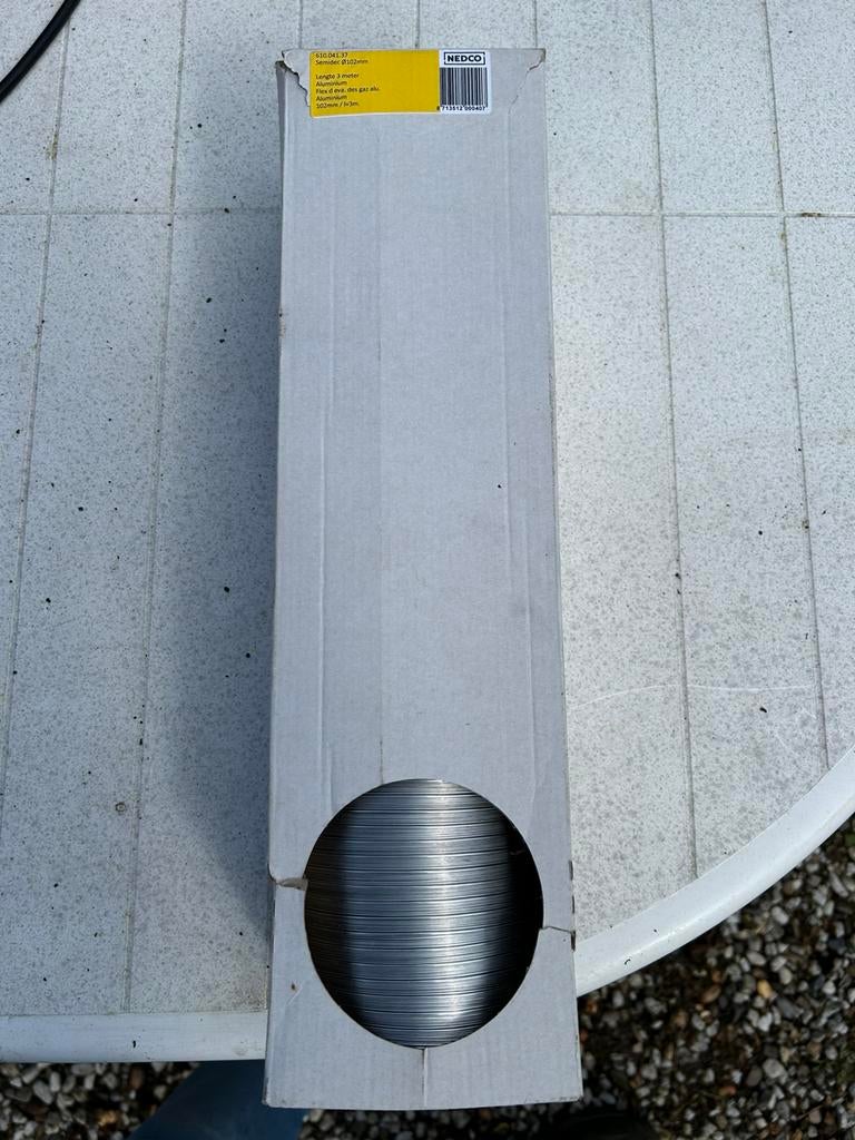 Flexibele aluminium buis 102 mm, Ophalen of Verzenden, Zo goed als nieuw, Ventilator en Afzuiger