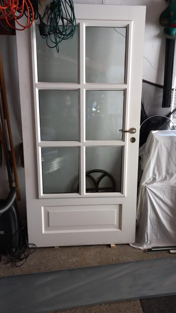 Weekamp Buitendeur met dubbel glas en 3-puntssluiting, Gebruikt, 80 tot 100 cm, Minder dan 200 cm, Ophalen of Verzenden