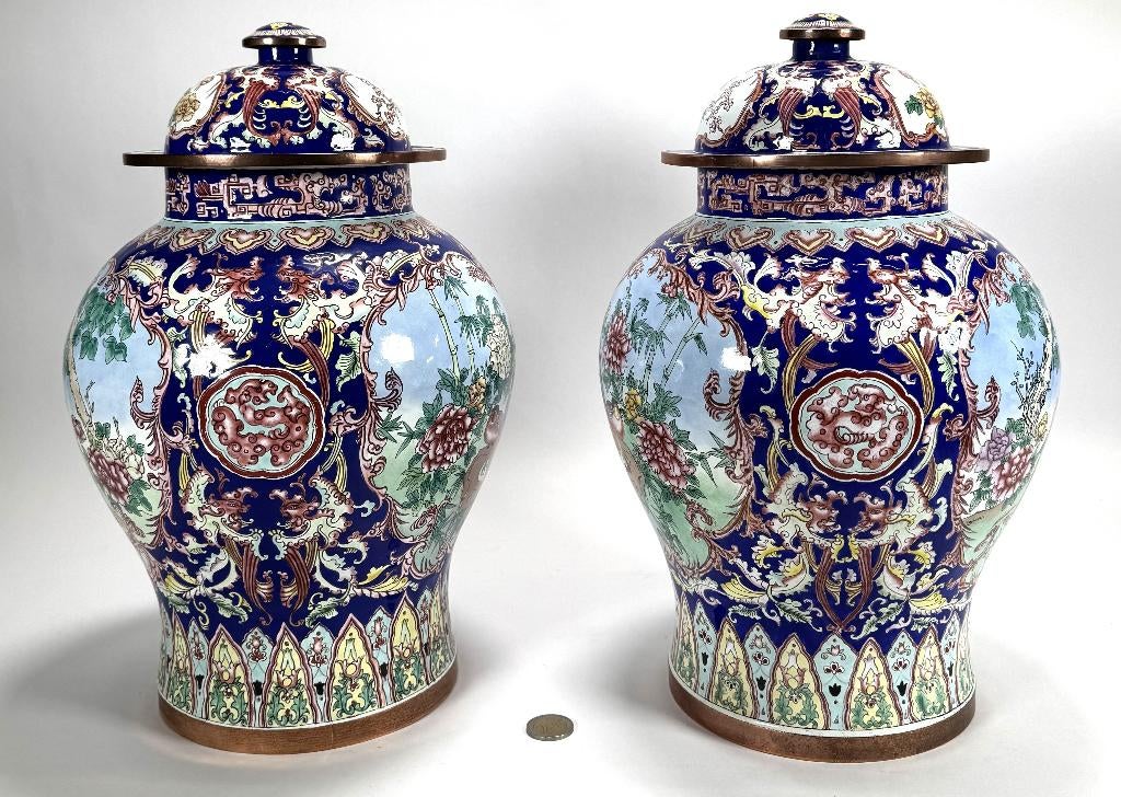 705. Dekselvazen - Qing-dynastie, China, 19e eeuw, Ophalen of Verzenden