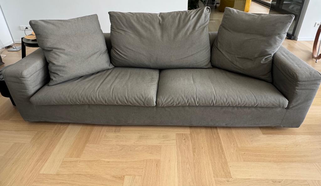Italiaanse 3-zits design bank van Flexform, Ophalen, Gebruikt, Driepersoons, 75 tot 100 cm