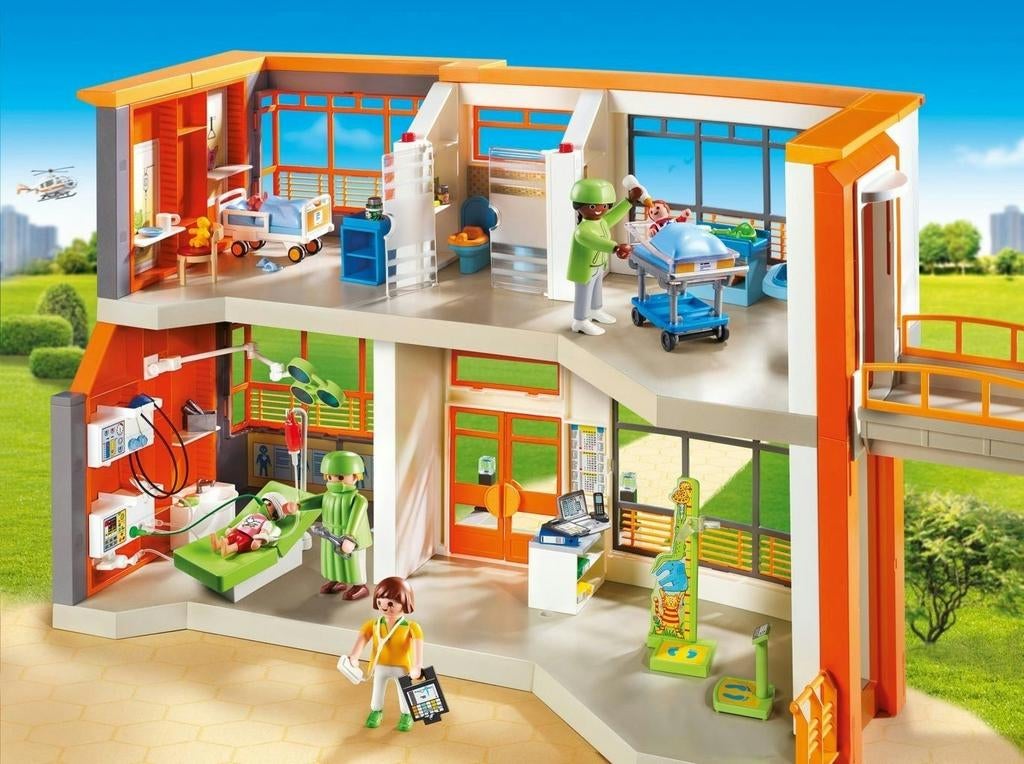 Playmobil ziekenhuis 6657 met uitbreiding röntgenkamer 6659, Kinderen en Baby's, Speelgoed | Playmobil, Ophalen of Verzenden, Zo goed als nieuw