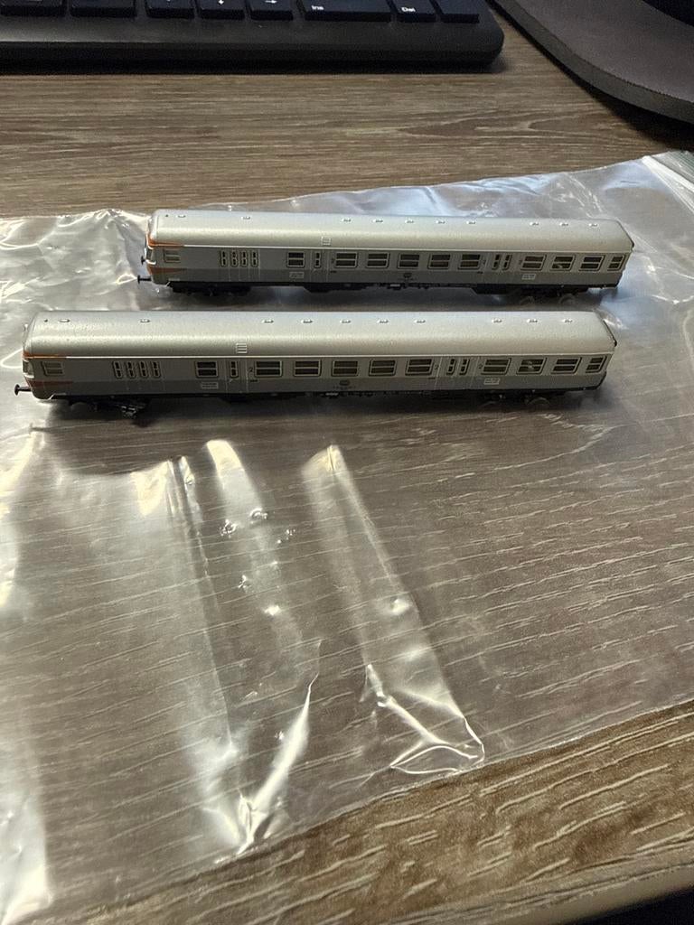 2x Lima NS Intercity Rijtuigen marklin mini, Gebruikt, Gelijkstroom, Wagon, Ophalen of Verzenden