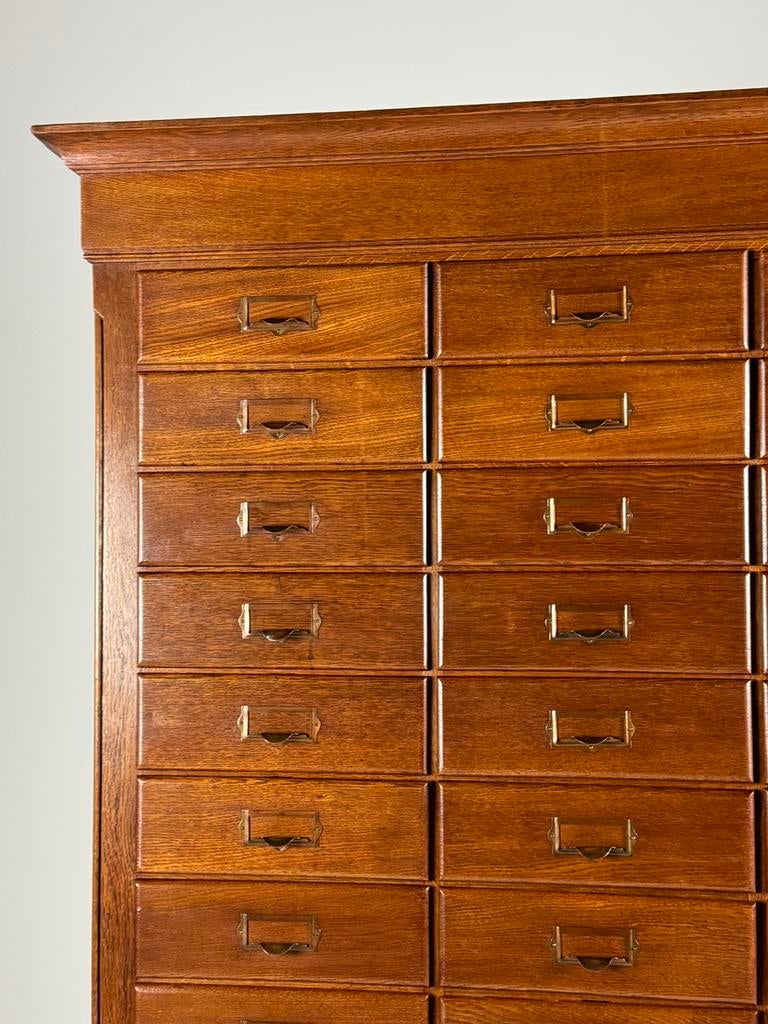 Archiefkast eiken ca. 1900 antiek, Ophalen, Gebruikt, 5 laden of meer, Eikenhout