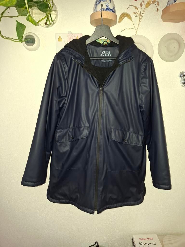Zara kids regenjas gevoerd mt 164-170, Ophalen of Verzenden, Zo goed als nieuw, Regenjas