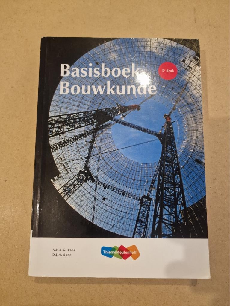 Basisboek Bouwkunde, 5e druk, Boeken, Studieboeken en Cursussen, Ophalen of Verzenden