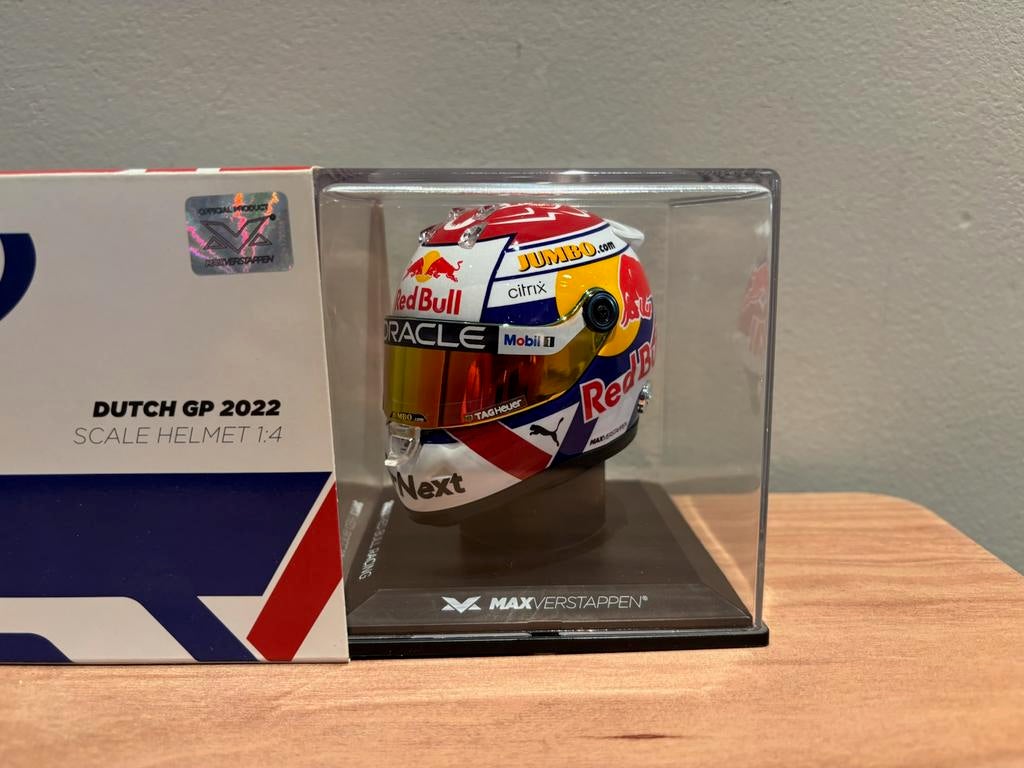 Max verstappen helm 1:4 zandvoort 2022, Verzamelen, Automerken, Motoren en Formule 1, Ophalen of Verzenden, Zo goed als nieuw