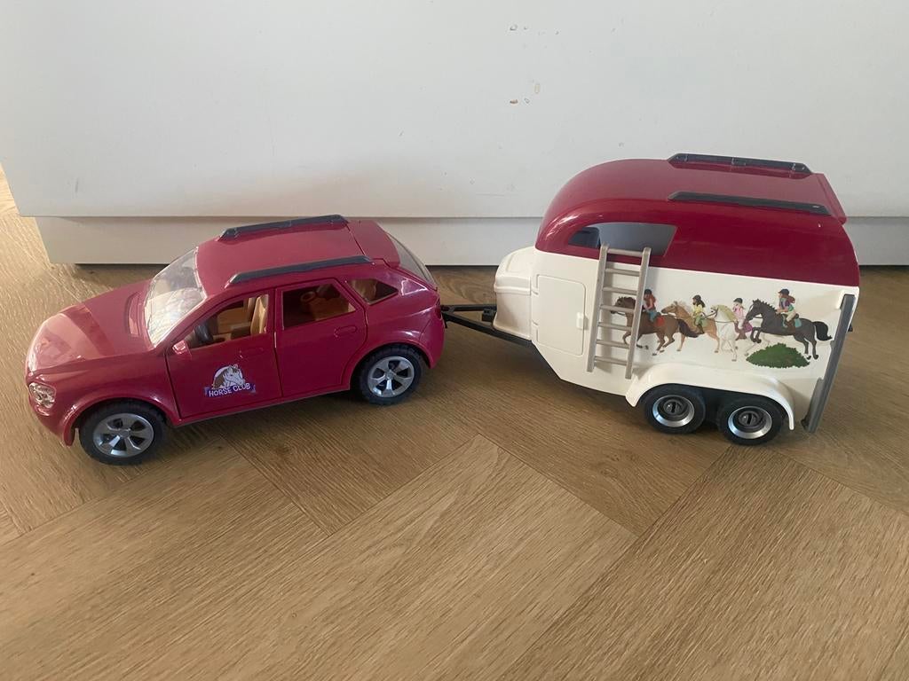 Schleich auto en paardentrailer, Ophalen of Verzenden, Gebruikt, Jongen of Meisje