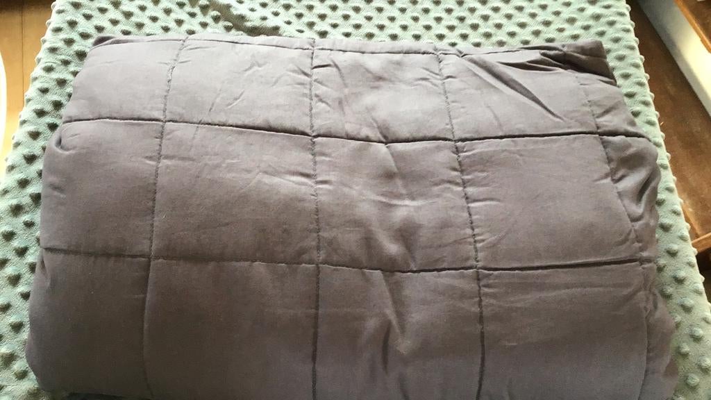 Verzwaringsdeken 10 kg, Huis en Inrichting, Slaapkamer | Beddengoed, Ophalen, Eenpersoons, Grijs, Deken of Dekbed