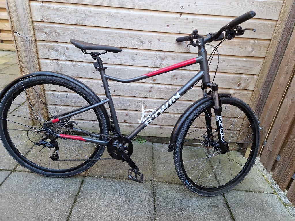 Mountainbike Btwin, Fietsen en Brommers, Fietsen | Mountainbikes en ATB, Fully, 49 tot 53 cm, Zo goed als nieuw, Dames