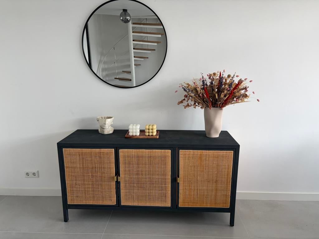 Dressoir, kastje met webbing, Huis en Inrichting, Kasten | Dressoirs, Ophalen, Gebruikt, 100 tot 150 cm, 25 tot 50 cm