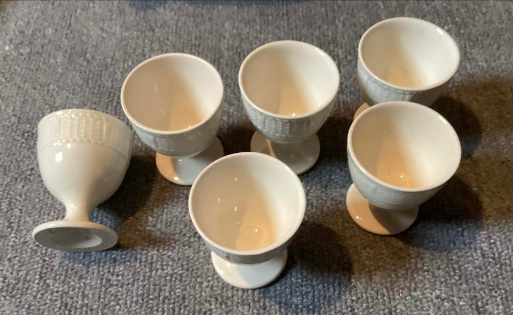 Zes Antieke Empire Wedgwood Eierdopjes, Ophalen of Verzenden