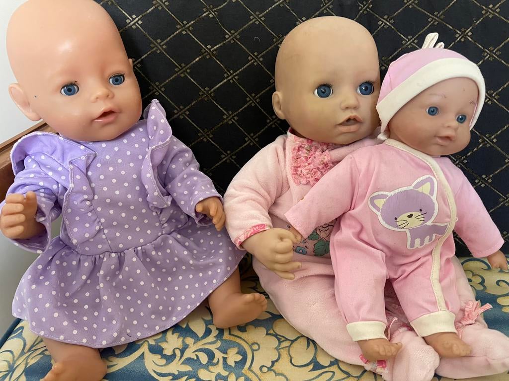 Drie poppen per drie 10€ per stuk 4€, Ophalen of Verzenden, Babypop