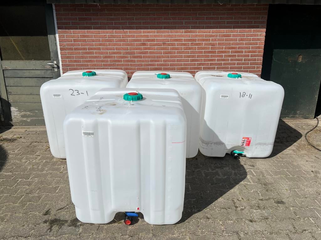 Ibc vaten zonder korf 6 stuks. 1000l regenton water opslag, 150 liter of meer, Ophalen of Verzenden
