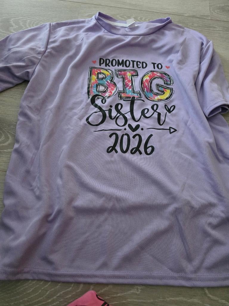 Big sister 2026 t-shirts, Ophalen, Nieuw, Meisje