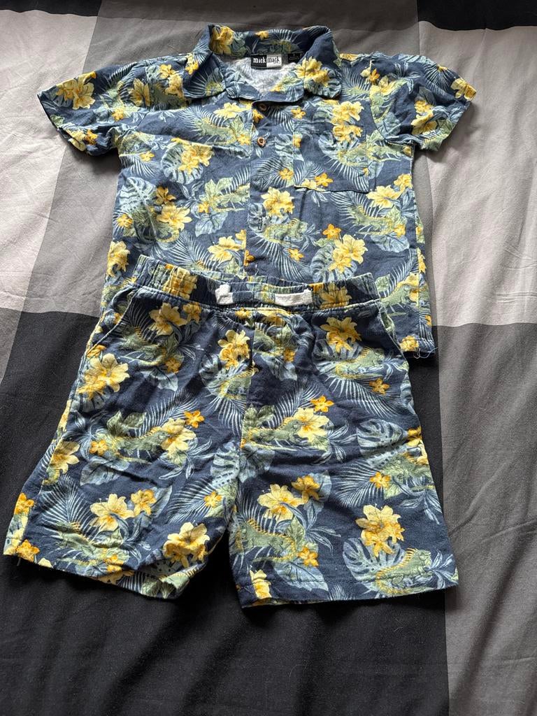 Mick Mack Jongens Hawaii Set - Shirt & Korte Broek, Ophalen of Verzenden, Zo goed als nieuw, Jongen