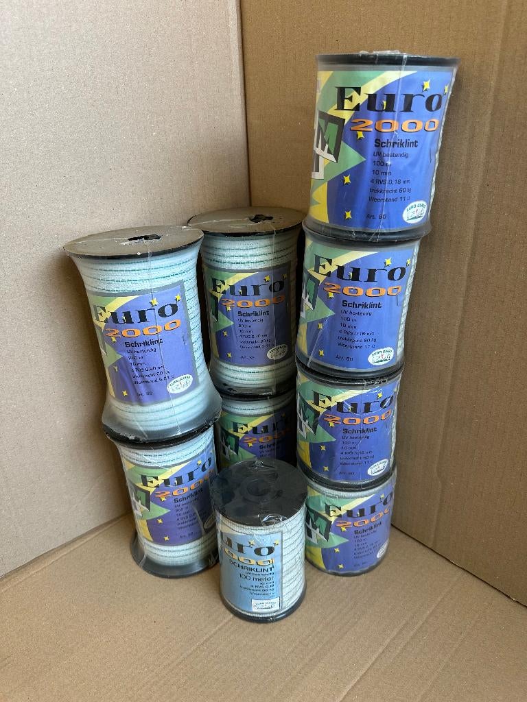 Schriklint 10mm - 1300m - opruiming, Ophalen, Nieuw, Overige soorten