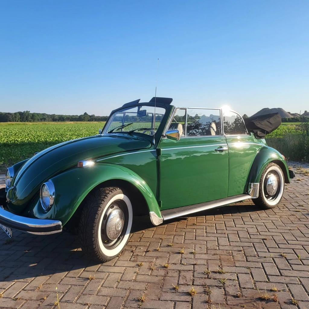 Volkswagen kever cabrio 1500, Zwart, Cabriolet, 4 stoelen, Handgeschakeld