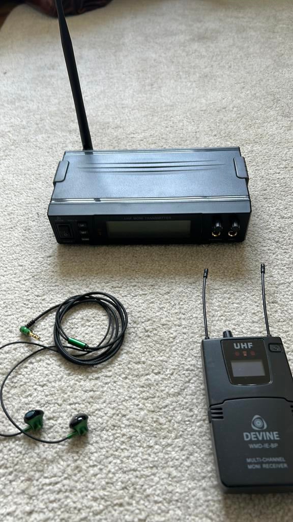 Devine in ear monitor systeem te koop, Ophalen of Verzenden, Zo goed als nieuw, Overige typen