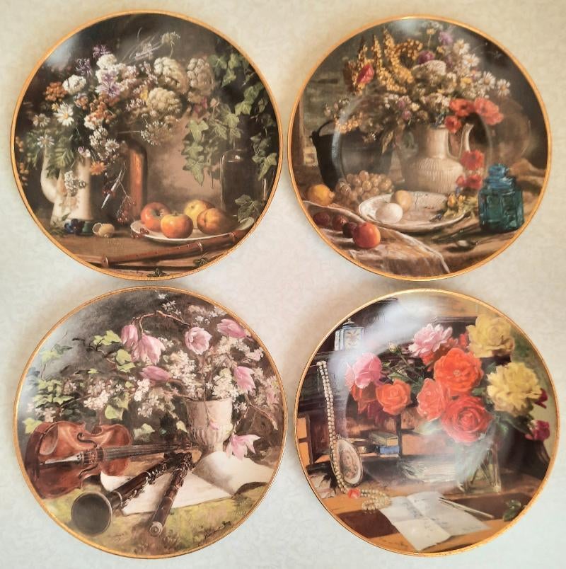 4 Royal mosa porseleinen borden kees van den Berg, Antiek en Kunst, Antiek | Porselein, Ophalen of Verzenden