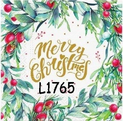 Servetten decoupage/bullet journal * kerst L1765 L1766, Verzenden, Nieuw, Materiaal