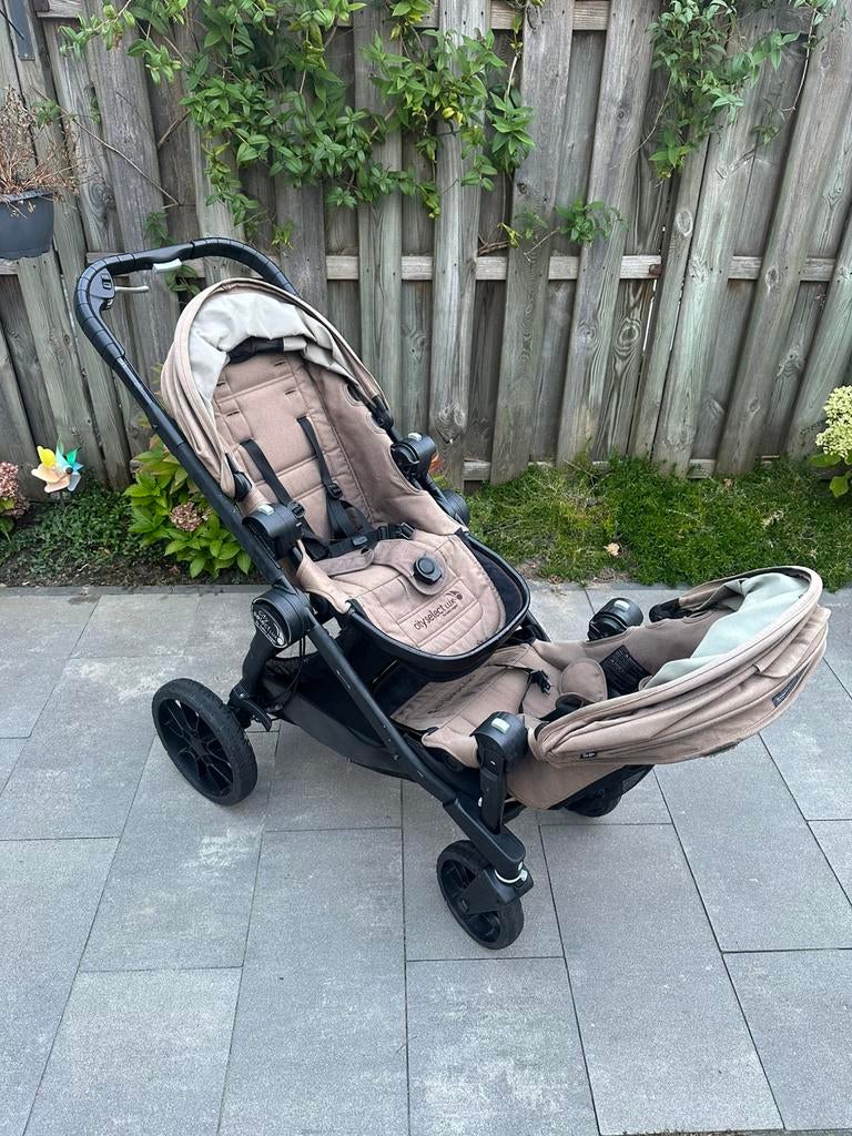 Baby Jogger city select luxe tweelingwagen, Kinderen en Baby's, Buggy's, Gebruikt, Overige merken, Duomodel, Regenhoes, Ophalen