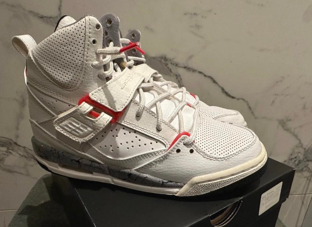 Jordan 1 Flight Crimson - Maat 36, Kleding | Dames, Schoenen, Wit, Ophalen of Verzenden, Sneakers of Gympen, Gedragen