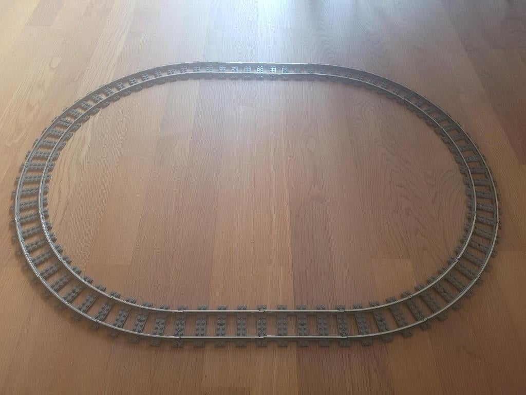 Partij H266=4x Lego 9v trein rails recht + 16x bocht