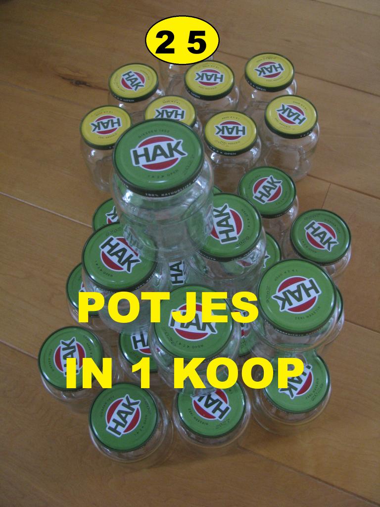 25 x HAK pot * handig voor inmaak & allerlei * = € 10, Ophalen, Zo goed als nieuw
