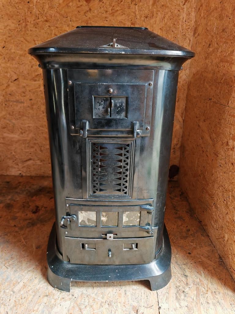 Antieke Vintage Allesbrander / Kolenkachel - Mooi Design, Ophalen, Gebruikt, Overige brandstoffen, Vrijstaand
