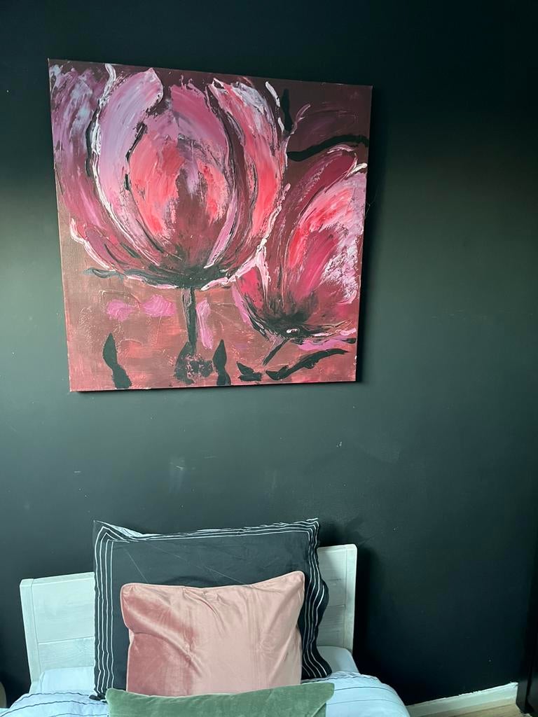 Mooi schilderij. 80x80 cm., Ophalen of Verzenden, Zo goed als nieuw