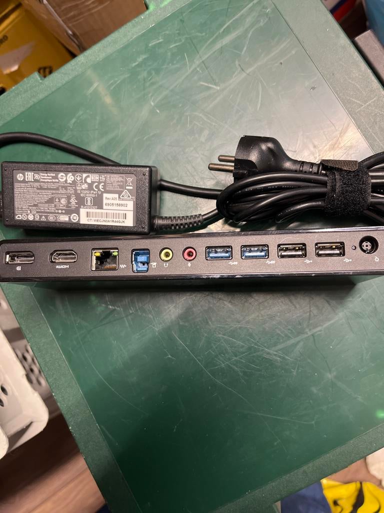 HP 3005pr USB 3.0 Port Replicator Docking Station, Computers en Software, Dockingstations, Ophalen of Verzenden, Gebruikt, Docking station