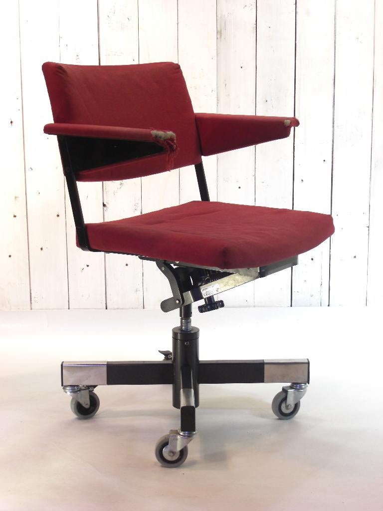 Vintage bureaustoel Gispen 1645, Ophalen, Gaming bureaustoel, Gebruikt, Zwart