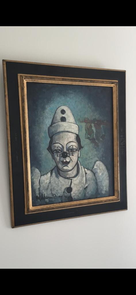 Prachtige schilderij pierrot, Ophalen