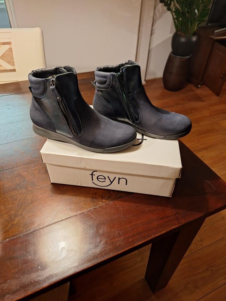 Nieuwe blauwe Feyn Enkellaarsjes Maat 38, Feyn, Blauw, Lage of Enkellaarzen, Ophalen of Verzenden