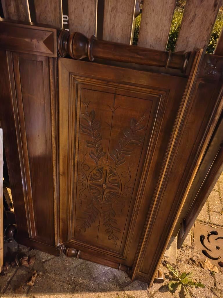 Antiek houten 1 persoons ledikant 90x200cm, Ophalen