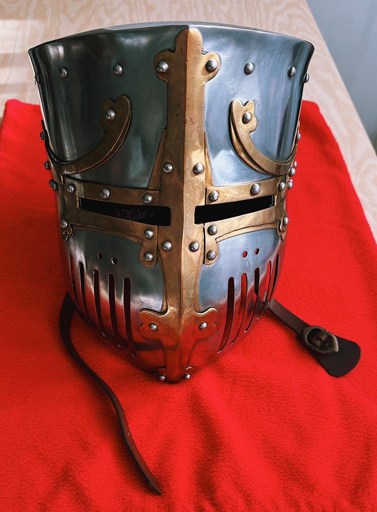 Set van 3 middeleeuwse / gladiator helmen, Verzamelen, Overige Verzamelen, Zo goed als nieuw, Ophalen