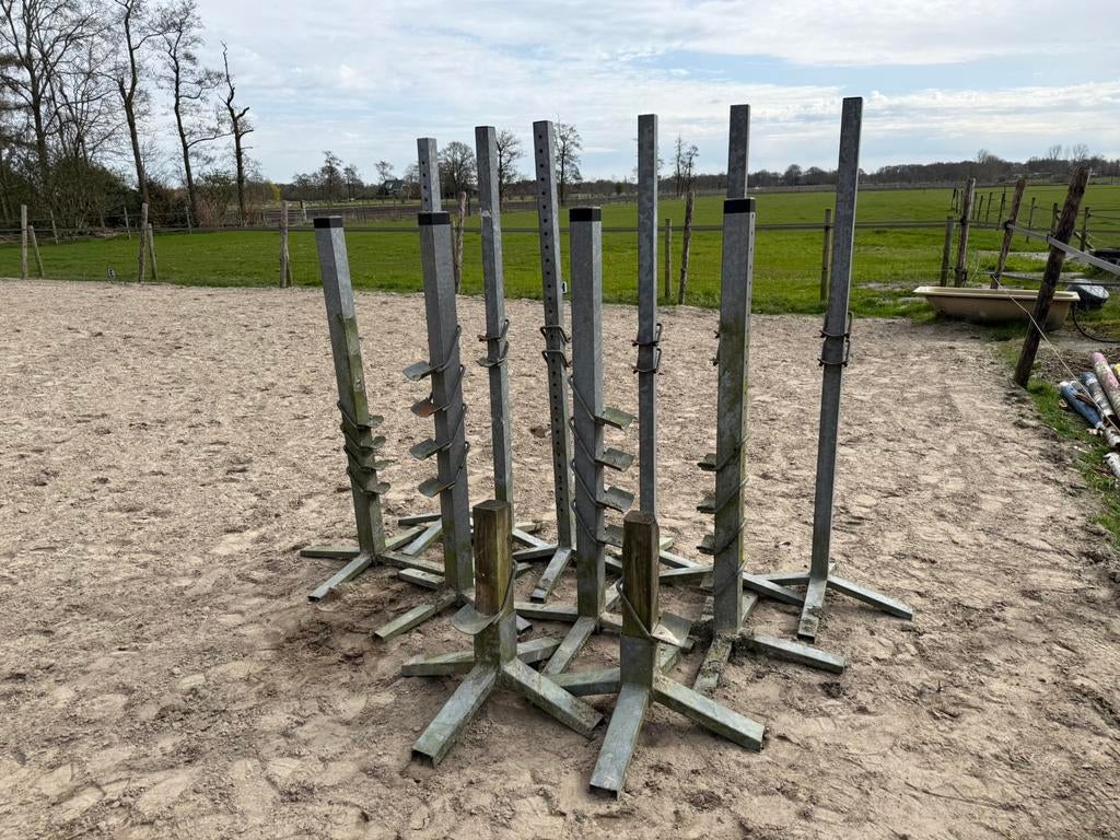 Gegalvaniseerde hindernis staanders, Ophalen of Verzenden, Springen