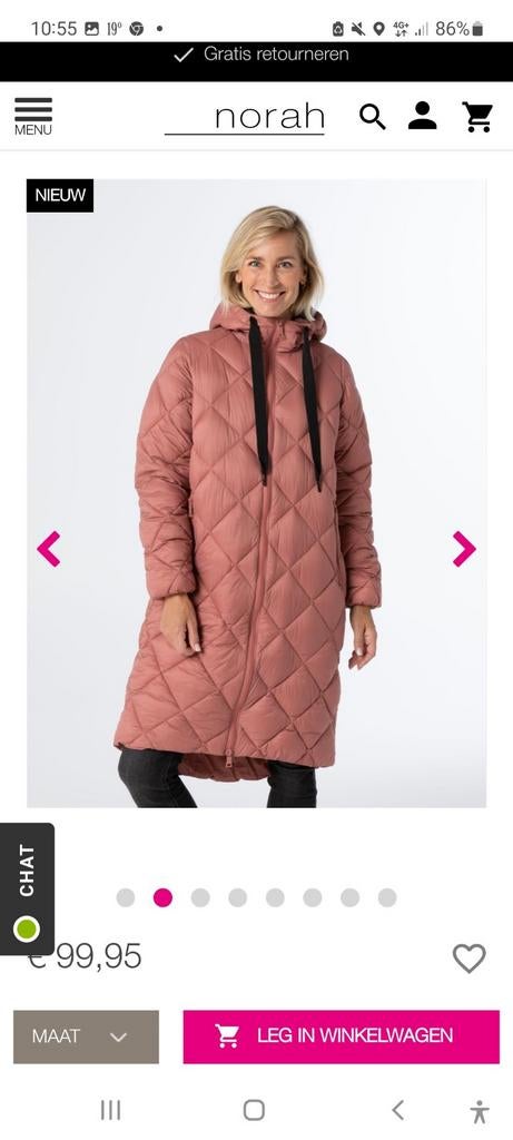 Hele mooie warme Winter/tussenfase oudrose Norah 48, Ophalen of Verzenden, Zo goed als nieuw, Maat 46/48 (XL) of groter