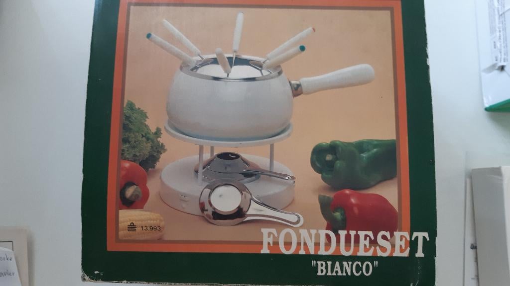 fondue set ,  nieuw in doos, Huis en Inrichting, Ophalen, Nieuw, Metaal, Wit