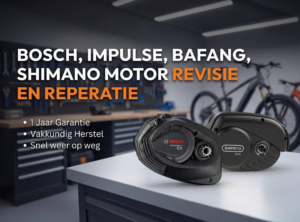 BOSCH, IMPULSE, BAFANG, SHIMANO Motor Revisie & Reparatie, BOSCH, IMPULSE, BAFANG, SHIMANO, BOSCH, IMPULSE, BAFANG, SHIMANO, Ophalen of Verzenden