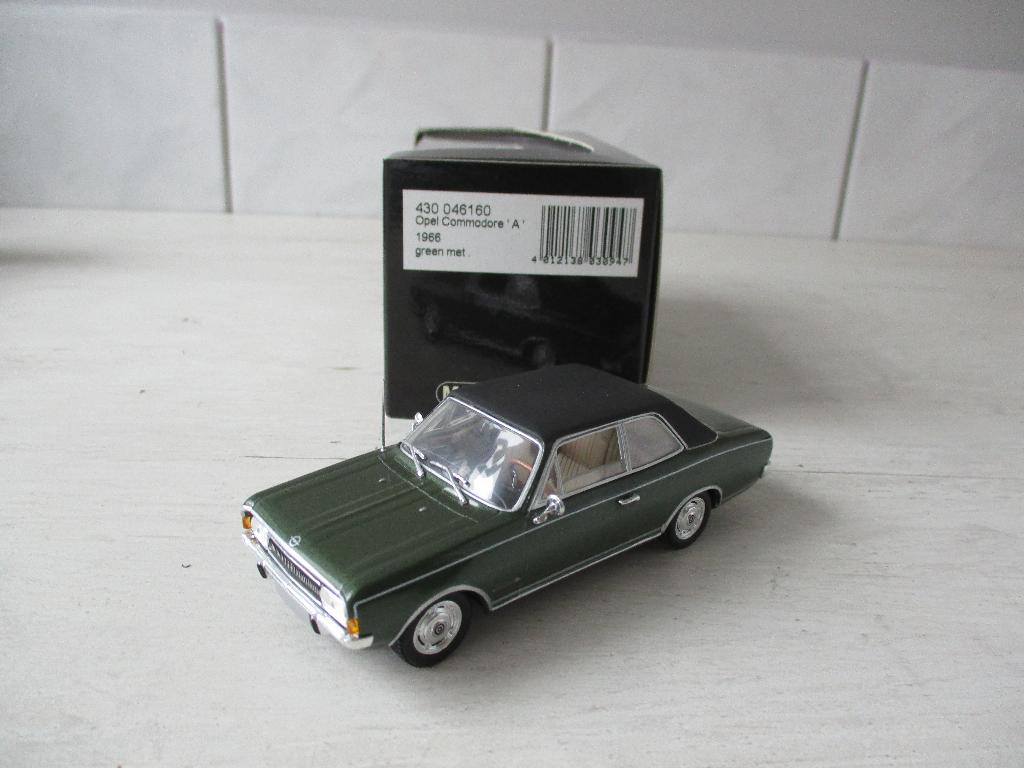 Minichamps Opel Commodore 1966 Green metallic Schaal 1:43, Hobby en Vrije tijd, Modelauto's | 1:43, Ophalen, Nieuw, Auto, MiniChamps